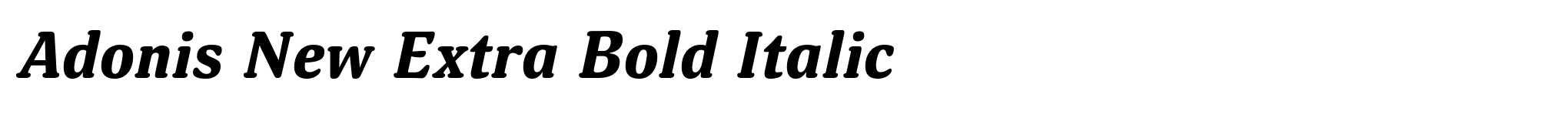 Adonis New Extra Bold Italic image